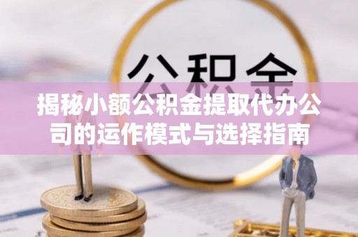 文山揭秘小额公积金提取代办公司的运作模式与选择指南